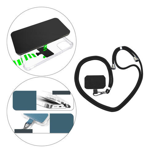Cordón Para Teléfono Celular Ajustable Correa Gris Oscuro