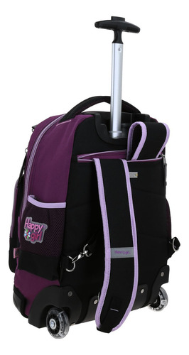 Mochila Grande De Ruedas Con Luz Led Happy Girl Chester