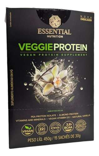 Veggie Protein Display - Baunilha (450g/15 Sachês 30g) Baunilha