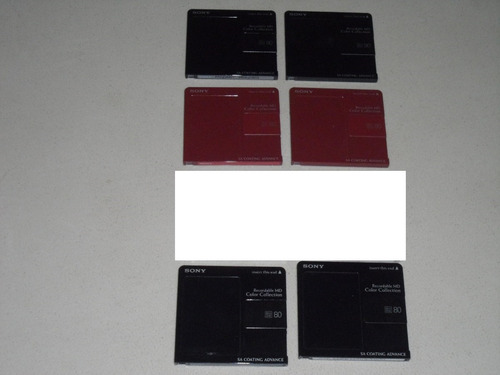 Porta Minidisc Con 6 Discos Sony Color Edición Limitada