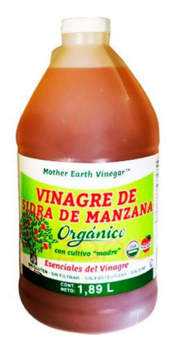 Vinagre De Sidra De Manzana Orgánico Mother Earth 1.89lt Msi