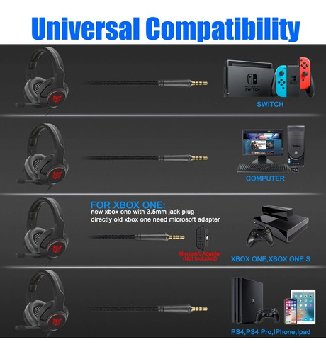 Auriculares Gamers Onikuma K10 Pro Color Negro Led Rgb 7.1