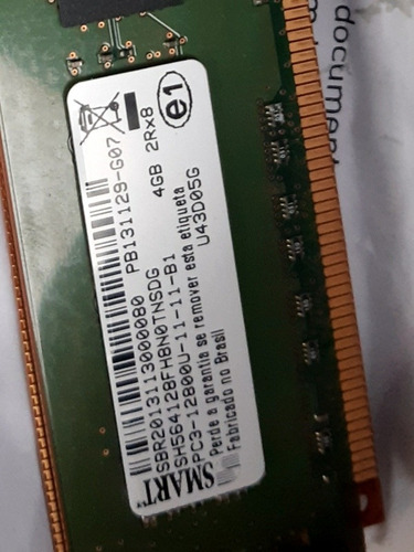 Memoria Smart Ddr3 Pc3 12800u 4gb