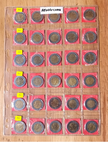 Colección Completa Monedas 5 Pesos Revolución 