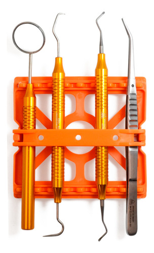 Juego Exploracion Dental Dorado 4 Pzs Base 6b Aleman Premium Dorado