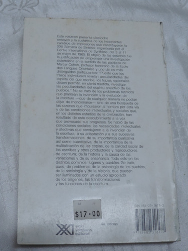 La Escritura Y La Psicología De Los Pueblos -siglo Xxi Edit. (Usado)