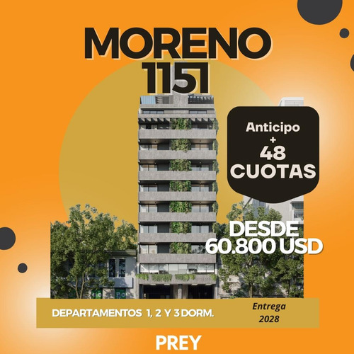 Departamento En  Venta Con 1 Dormitorio En Pozo En Moreno 1100, Rosario Centro