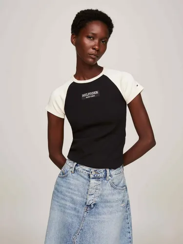 Playera negra online tommy hilfiger