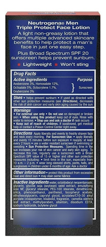 Neutrogena Men Triple Protect Face Lotion Spf20 Protector