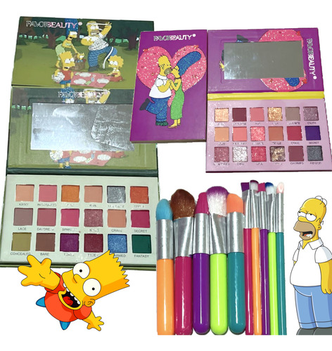 Paquete De Maquillaje Los Simpson Edición Especial Mujer