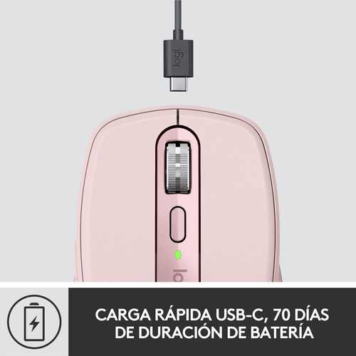 Mouse Compacto De Alto Rendimiento Logitech Mx Anywhere 3 Color Rosa