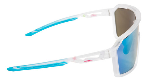 Lentes De Sol Umbro Deportivos Mod 503 C4 Bco Azu Lente Azul Claro Varilla Blanco Armazón Blanco Diseño Deportivo