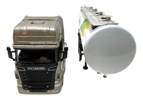 Scania V8 Tanke Pull B Nuevo Sin Caja - C Camion Welly 1/64 Champagne