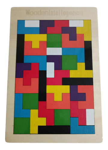Juego Tetris Puzzle Rompe Cabeza Antiestres De Madera 3d