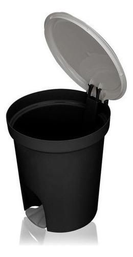 Lixeira Redonda Com Pedal Plástico 6.6l Cozinha Banheiro