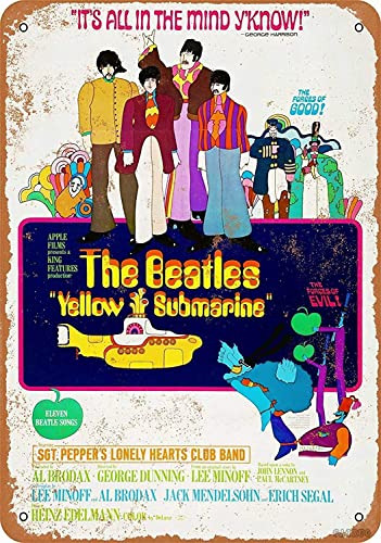 Aidan Beatles Amarillo Submarino Película Vintage Decoración