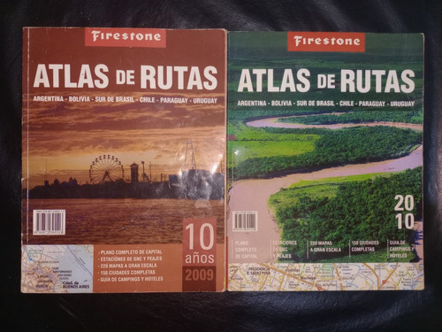 Pack 2 Ejemplares Atlas De Rutas Firestone 2009 2010