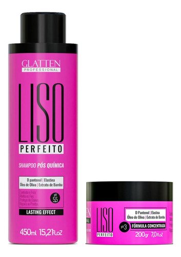 Glatten Liso Perfeito Shampoo E Máscara