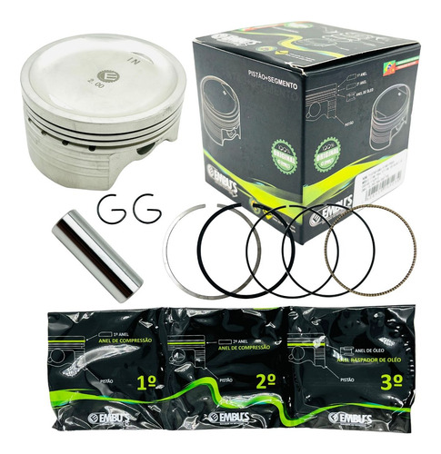 Kit 190cc 2mm Titan 160cc Fan Start Bros 66,5mm + Aneis Pino