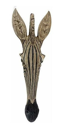 Diseño Toscano Zebra Animal Mask Of The Savannah Escultura 