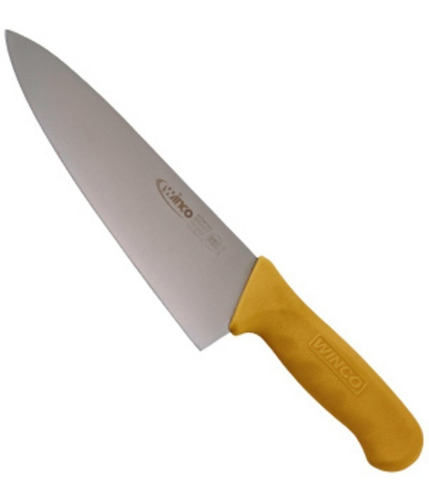 Cuchillo Profesional Chef Amarillo Winco  20 Cm Kwp-80y