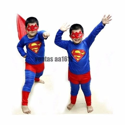 Disfraz De Superman Ropa Para Niños Traje Mascara L M S