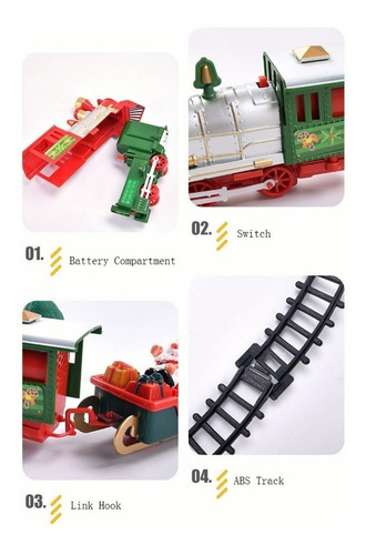 Imagen 10 de 10 de Set De Juguetes Navideños Con Diseño De Tren Eléctrico Led