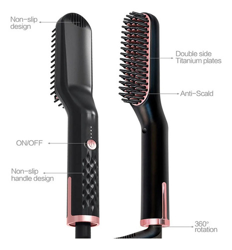 Pente De Cabelo Liso Multifuncional De Aquecimento Rápido