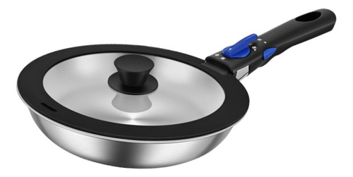 Sartén Compacta Para Acampar, Utensilios De 26cm Con Tapa