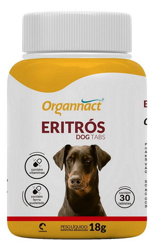 Combo 3 Un Eritrós Dog Tabs 18g Para Cães Suplem - Organnact