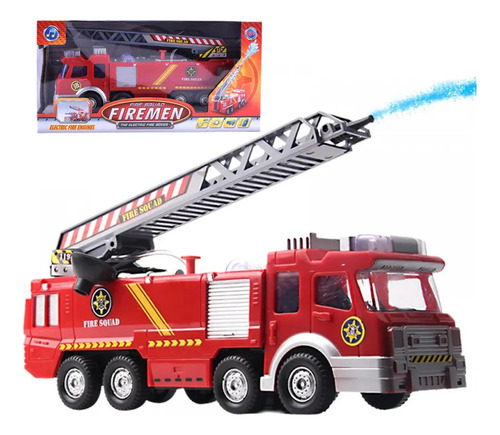 Un Camión De Bomberos Con Rociador De Agua Para Niños,