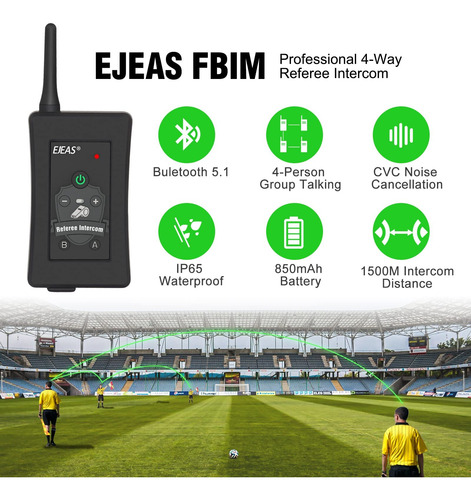 Ejeas Fbim Auriculares Bluetooth Árbitro Profesional Mmg
