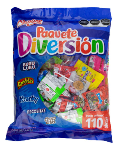 Dulces Surtidos Paquete Diversión Ricolino 1.35kg 110piezas