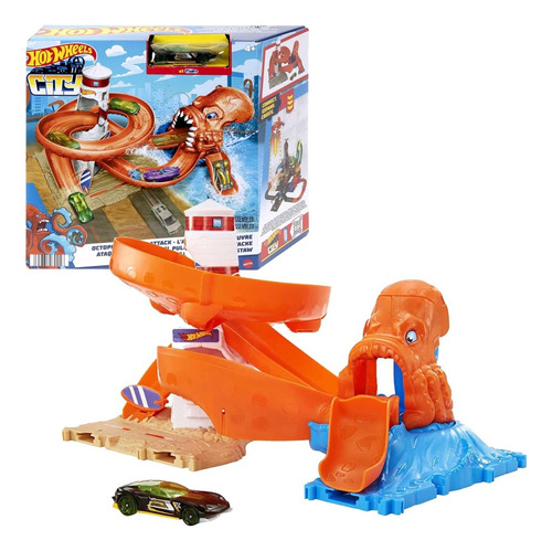 Hotwheels City - Ataque Invasion Del Pulpo - Original Mattel