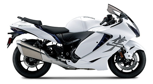 Forro Moto Broche + Ojillos Suzuki Hayabusa White 2023