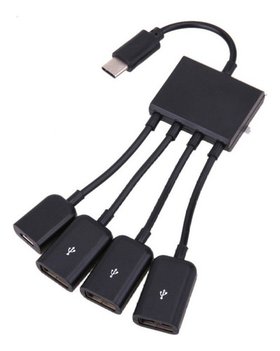 Splitter Adaptador Tipo C Hub Otg Carga Teléfono Y Tableta
