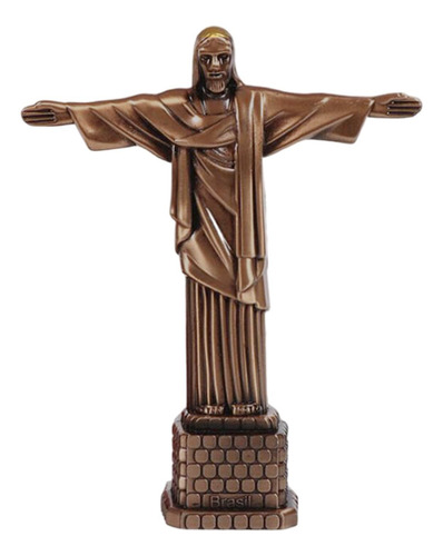Cristo Jesús Figura Estatuilla Escultura Bronce Rojo