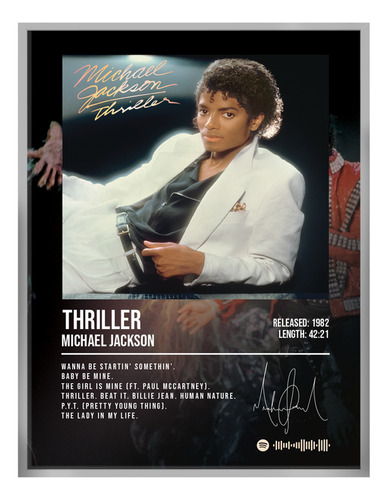 Poster Michael Jackson Thriller Music Firma 80x40