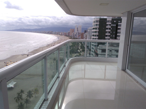 Imagem 7 de 11 de Apartamento 3 Dormitórios Frente Mar Forte Entrada 760mil