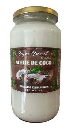 Aceite De Coco Orgánico Extra Virgen, 1 Kilo