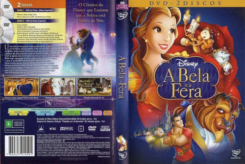 Dvd A Bela E A Fera Duplo - Disney - Novo Lacrado