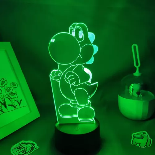 Lampara Led 3d Rgb Holograma Con Control Mario Bross Gamer