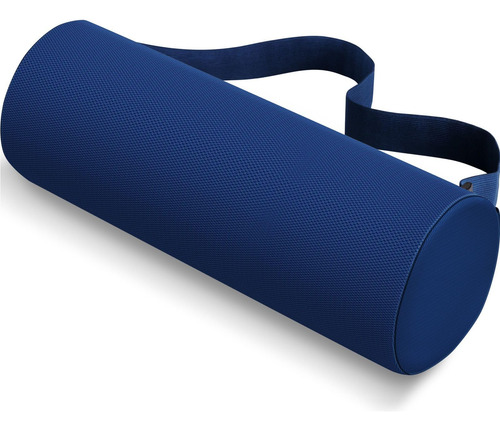 Cojin Respaldo De Espuma Viscoelastica Xl Apoyo Lumbar Azul Azul Liso