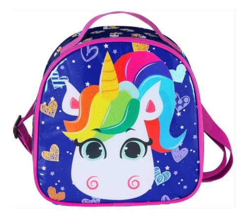 Imagem 5 de 10 de Kit Mochila Infantil Unicórnio Paetê Mágica Rodinha G Yepp