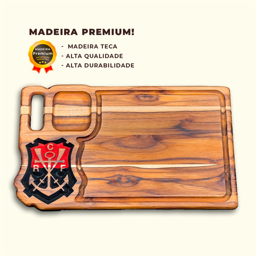 Tabua De Carne Churrasco Personalizada Escudo Remo Flamengo