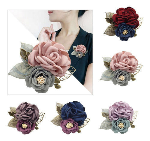 Broche De Flores De Rosas Artificiales