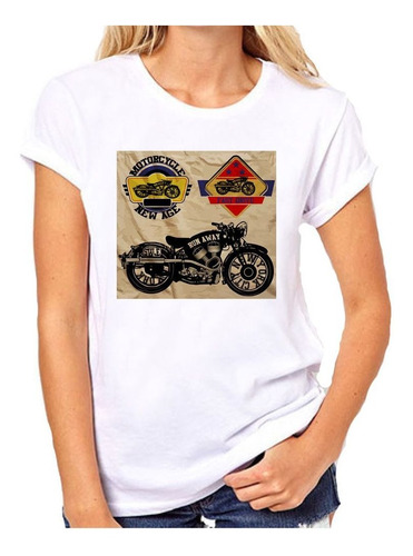 Remera De Mujer Motorcycle New Age Run Away Fast Drive