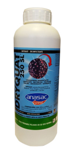 Desinfectante Dryquat 250 Env 1lt Amonio Cuaternario Anasac 