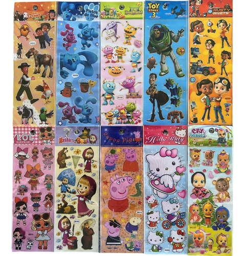 Stickers Infantiles 20 Planchas Para Los Más Chiquitos   M11
