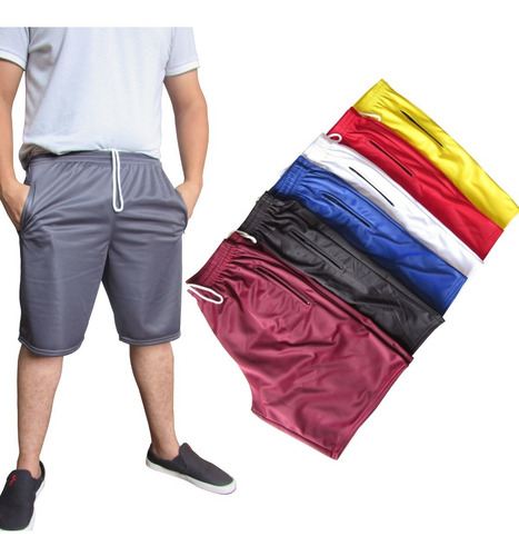 Imagem 2 de 8 de Kit 4 Bermuda Masculina Flanelada Zíper Chimpa Fitness